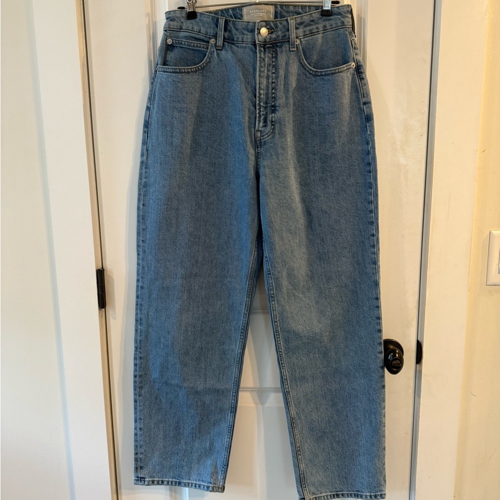 Everlane Curvy Way-high Jean, Size 29, Light Wash